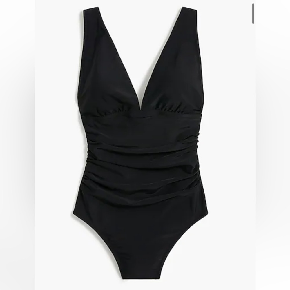 NWT J Crew Factory V Neck Ruched Swimsuit XL